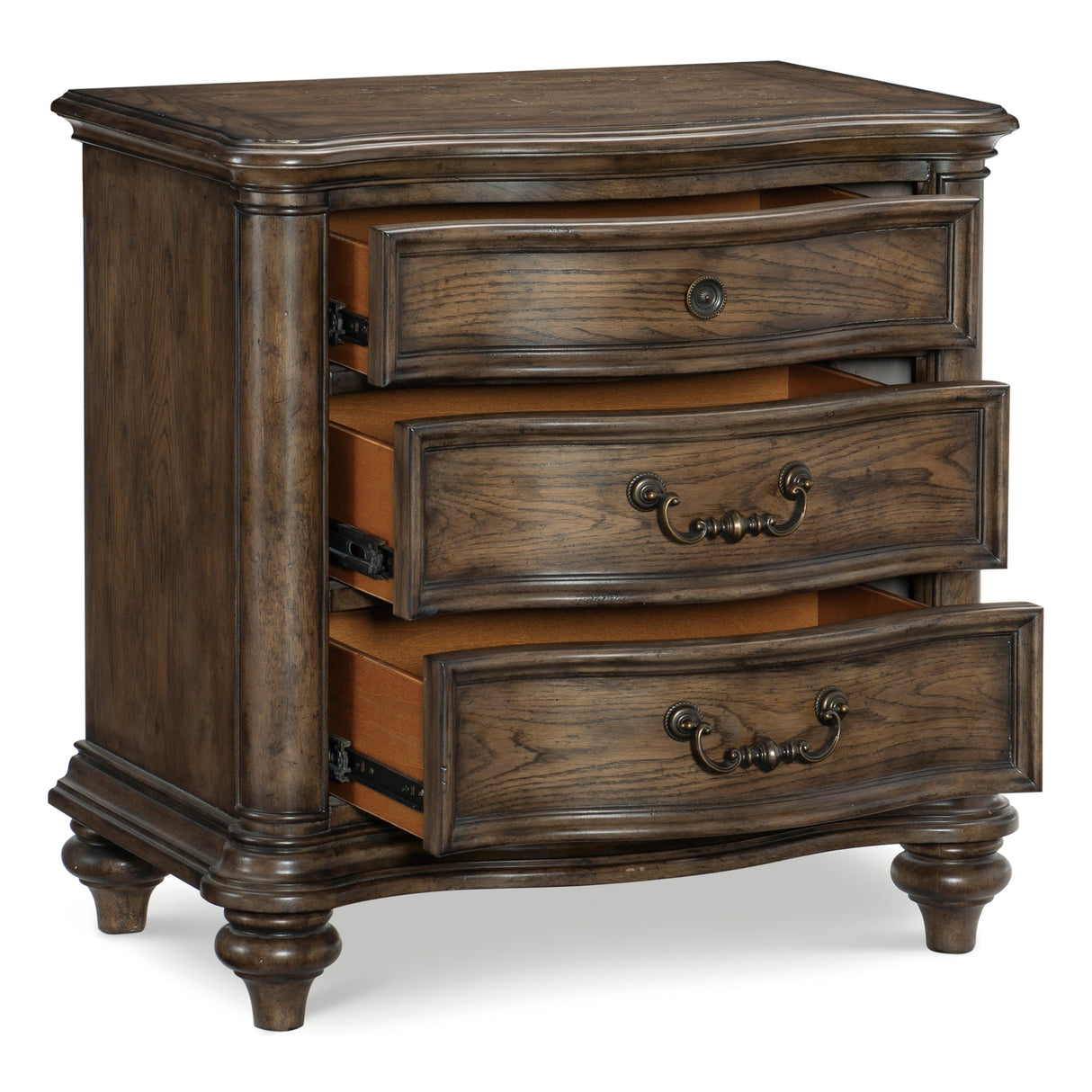 Heath Court Brown Oak Nightstand from Homelegance - Luna Furniture