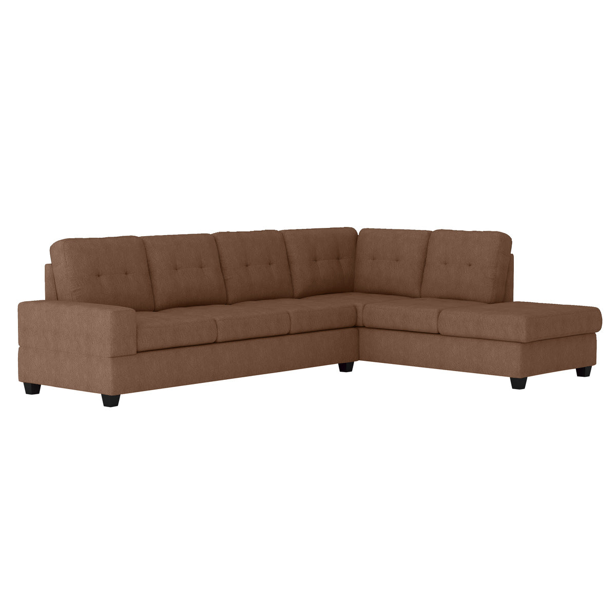 Heights Chocolate Brown Reversible Sectional with Storage Ottoman from Homelegance - Luna Furniture