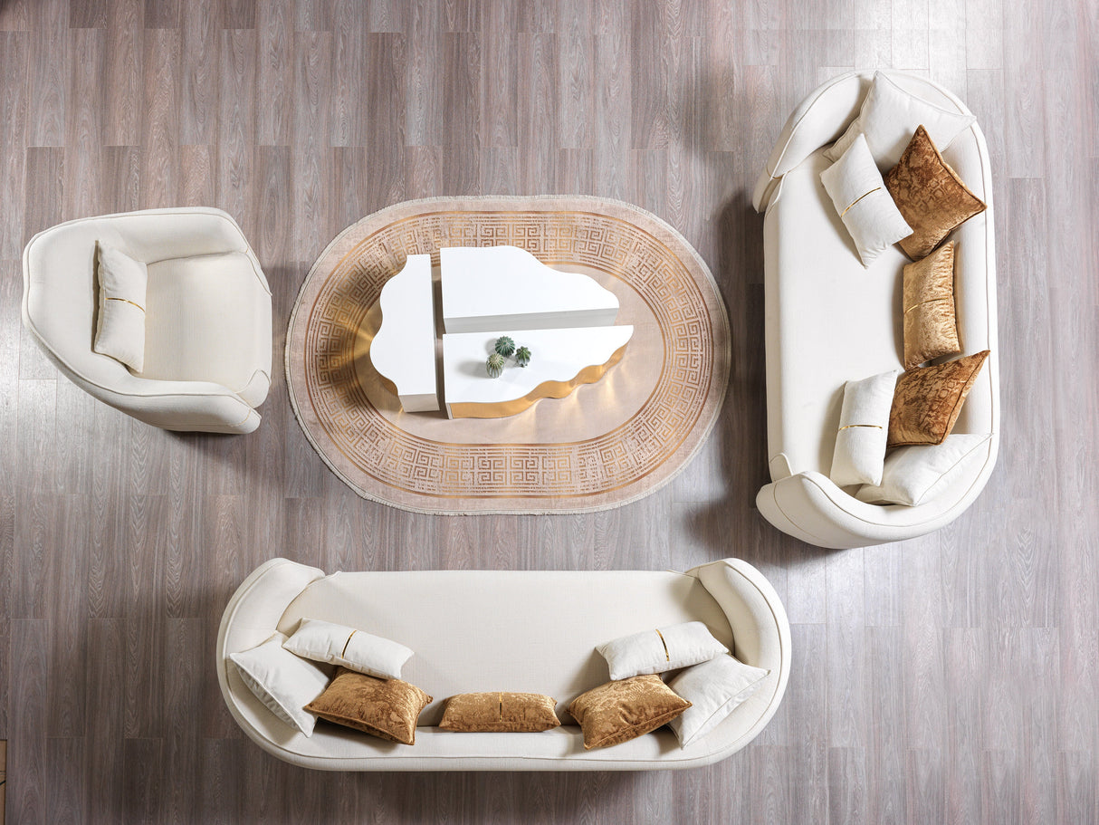 Helena Ivory Velvet Chair from Nova Furniture - Luna Furniture