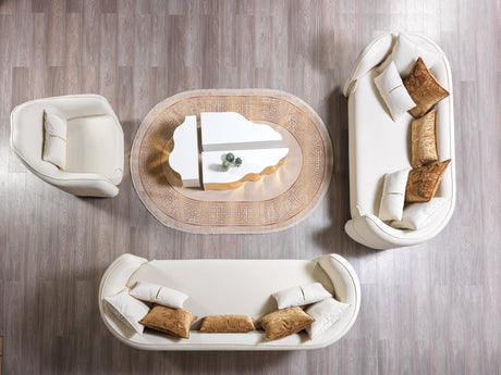 Helena Ivory Velvet Chair from Nova Furniture - Luna Furniture