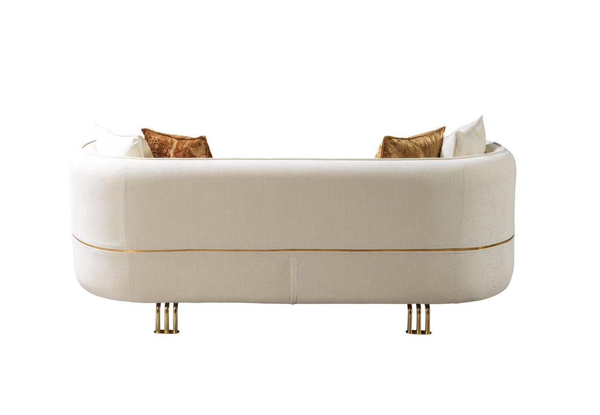 Helena Ivory Velvet Living Room Set from Nova Furniture - Luna Furniture