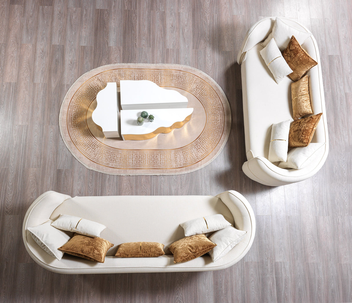 Helena Ivory Velvet Living Room Set from Nova Furniture - Luna Furniture