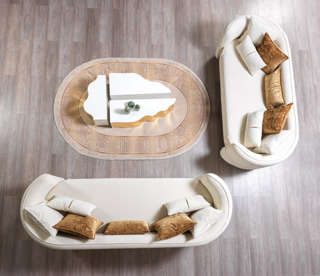 Helena Ivory Velvet Living Room Set from Nova Furniture - Luna Furniture