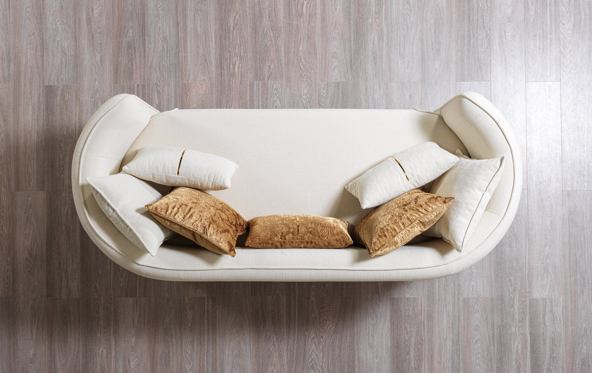 Helena Ivory Velvet Living Room Set from Nova Furniture - Luna Furniture