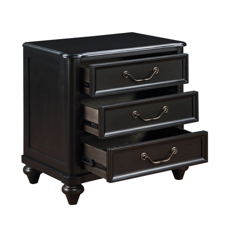Herman Charcoal Brown 4-Piece Bedroom Set (Queen Bed, Nightstand, Dresser, Mirror) from Homelegance - Luna Furniture