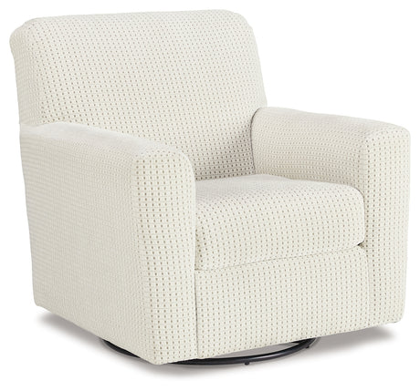 Herstow Ivory Swivel Glider Accent Chair from Ashley - Luna Furniture
