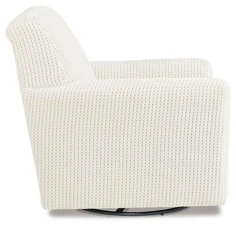 Herstow Ivory Swivel Glider Accent Chair from Ashley - Luna Furniture