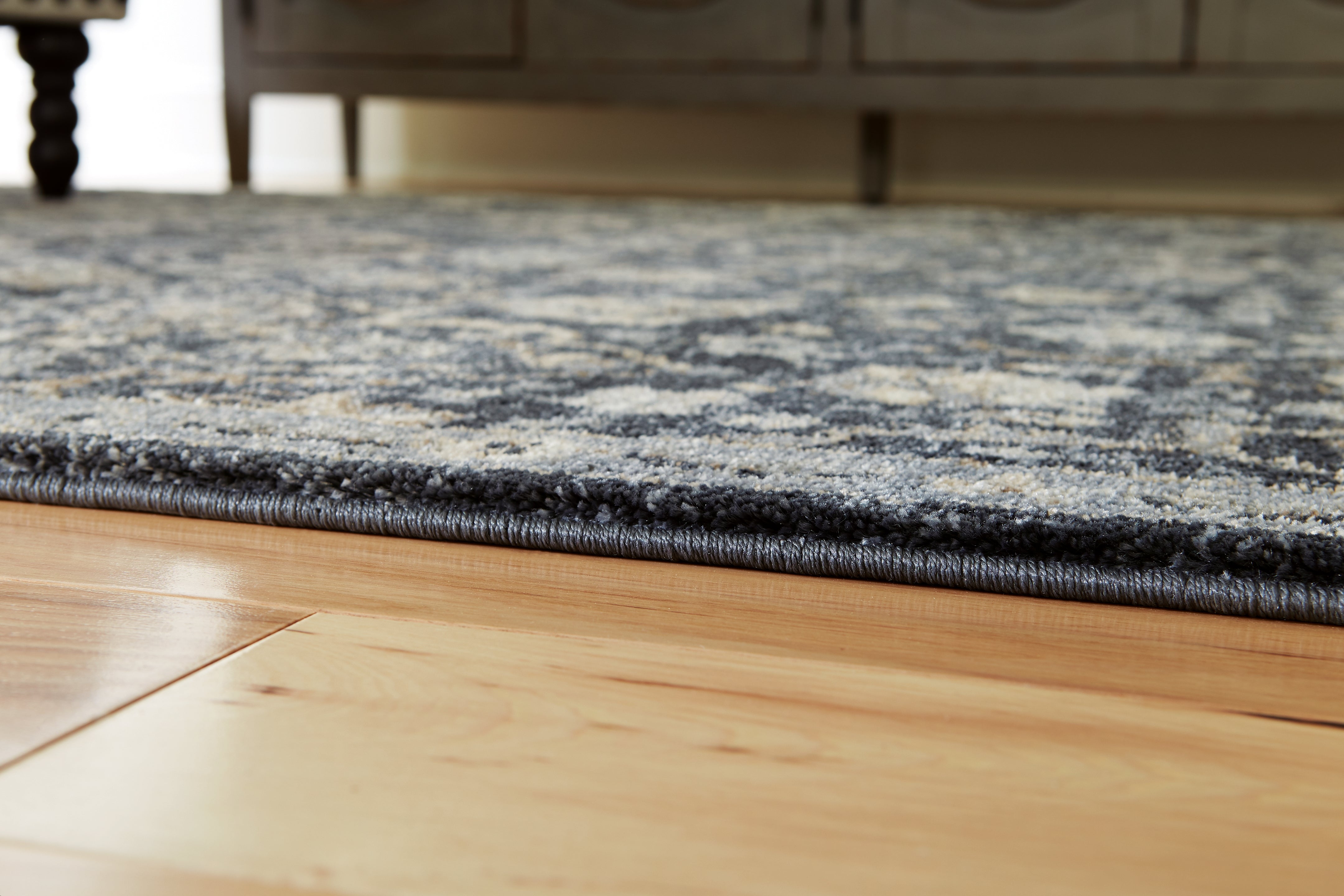 Hilcott Blue/Cream/Brown Large Rug - Luna Furniture