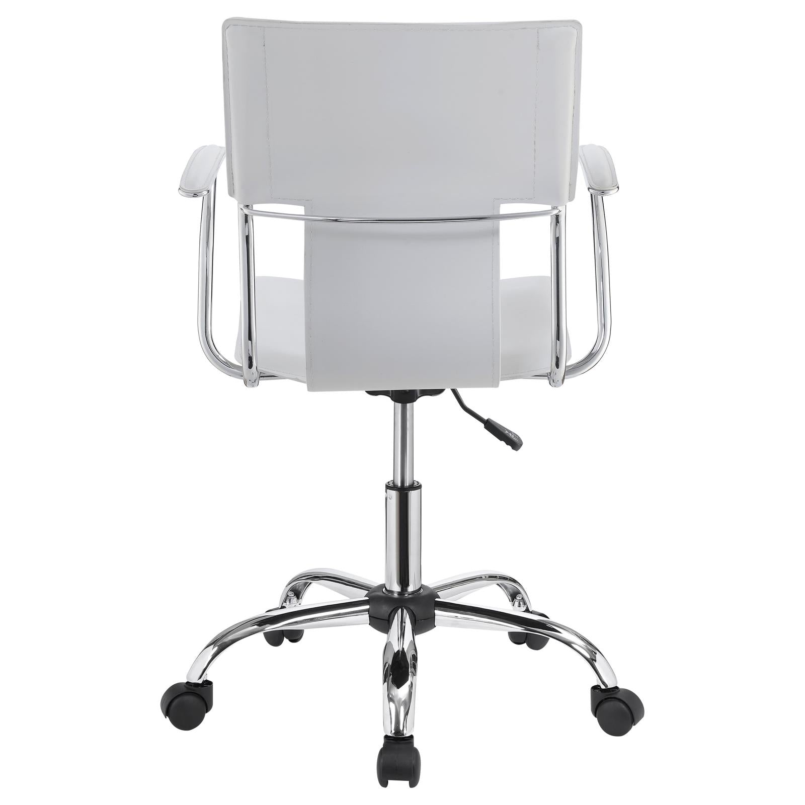 Coaster Himari Adjustable Height Office Chair White and Chrome