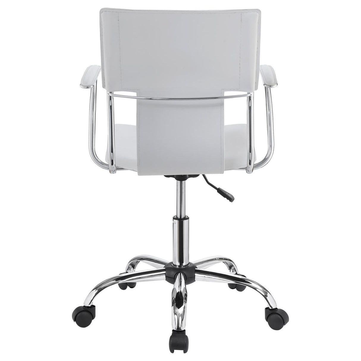Himari White and Chrome Adjustable Height Office Chair from Coaster - Luna Furniture