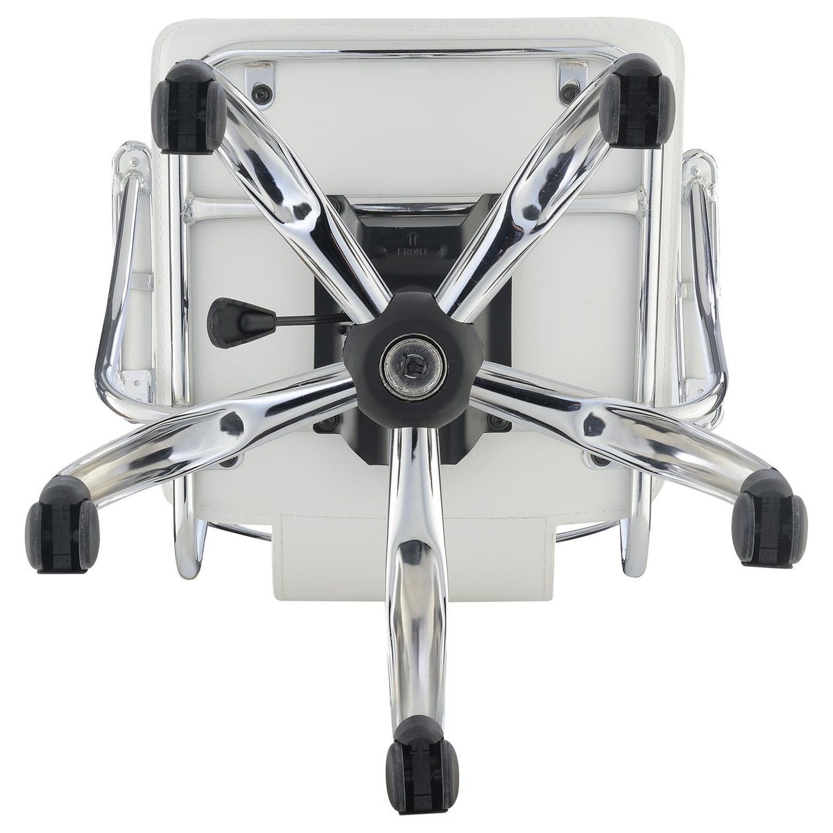 Himari White and Chrome Adjustable Height Office Chair from Coaster - Luna Furniture
