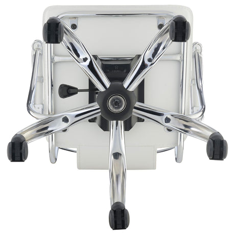 Himari White and Chrome Adjustable Height Office Chair from Coaster - Luna Furniture
