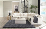 Hobson Off-White Cushion Seat Ottoman from Coaster - Luna Furniture