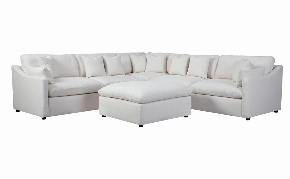 Hobson Off-White Cushion Seat Ottoman from Coaster - Luna Furniture