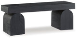 Holgrove Black Accent Bench from Ashley - Luna Furniture