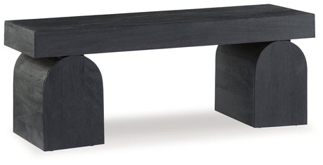 Holgrove Black Accent Bench from Ashley - Luna Furniture