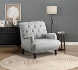 Holland Park Gray/White Accent Chair from Homelegance - Luna Furniture