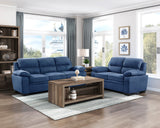Holleman Blue Loveseat from Homelegance - Luna Furniture