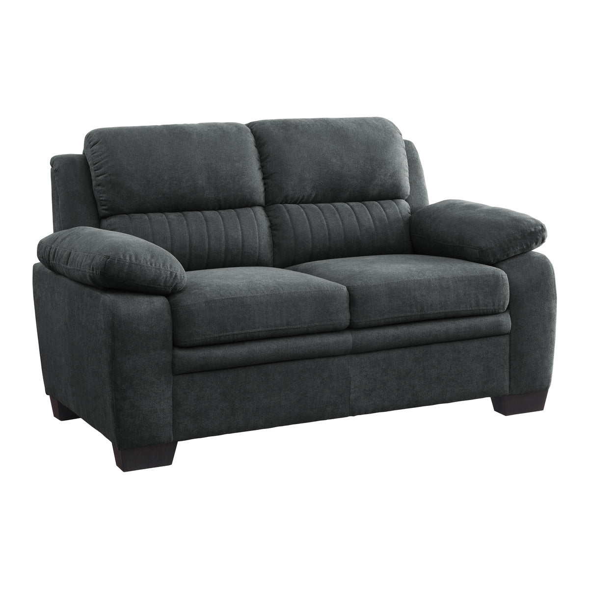 Holleman Dark Gray Loveseats from Homelegance - Luna Furniture