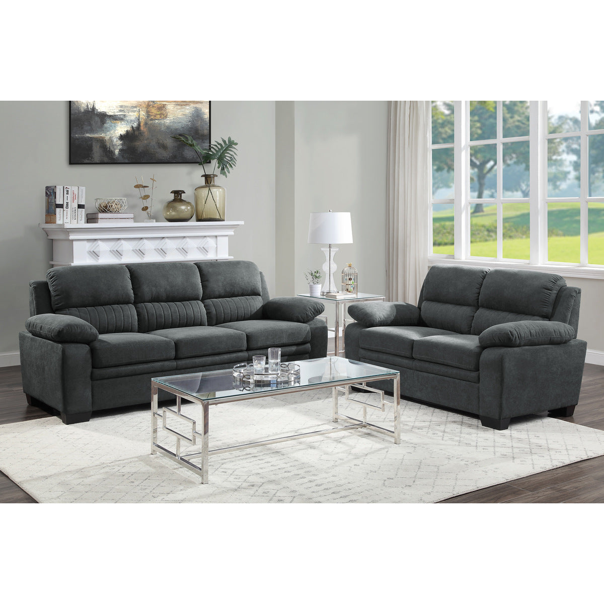 Holleman Dark Gray Sofa from Homelegance - Luna Furniture