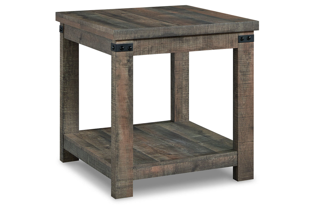Hollum Rustic Brown End Table from Ashley - Luna Furniture