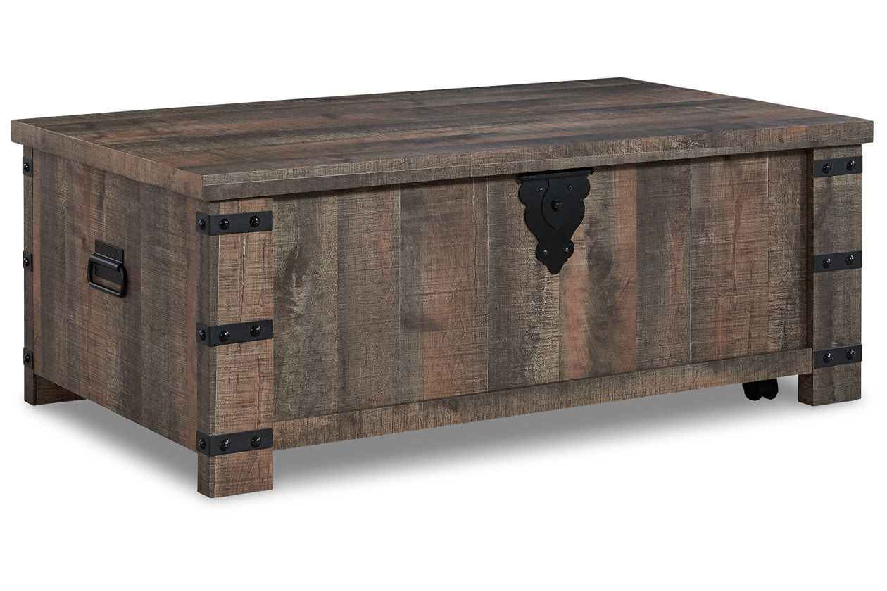 Hollum Rustic Brown Lift-Top Coffee Table – Luna Furniture