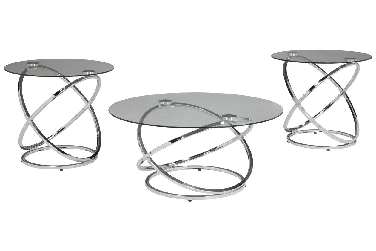 Hollynyx Chrome Finish Table from Ashley - Luna Furniture