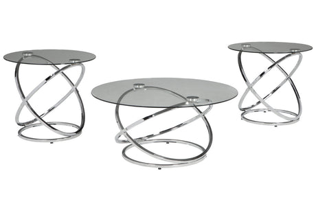 Hollynyx Chrome Finish Table from Ashley - Luna Furniture