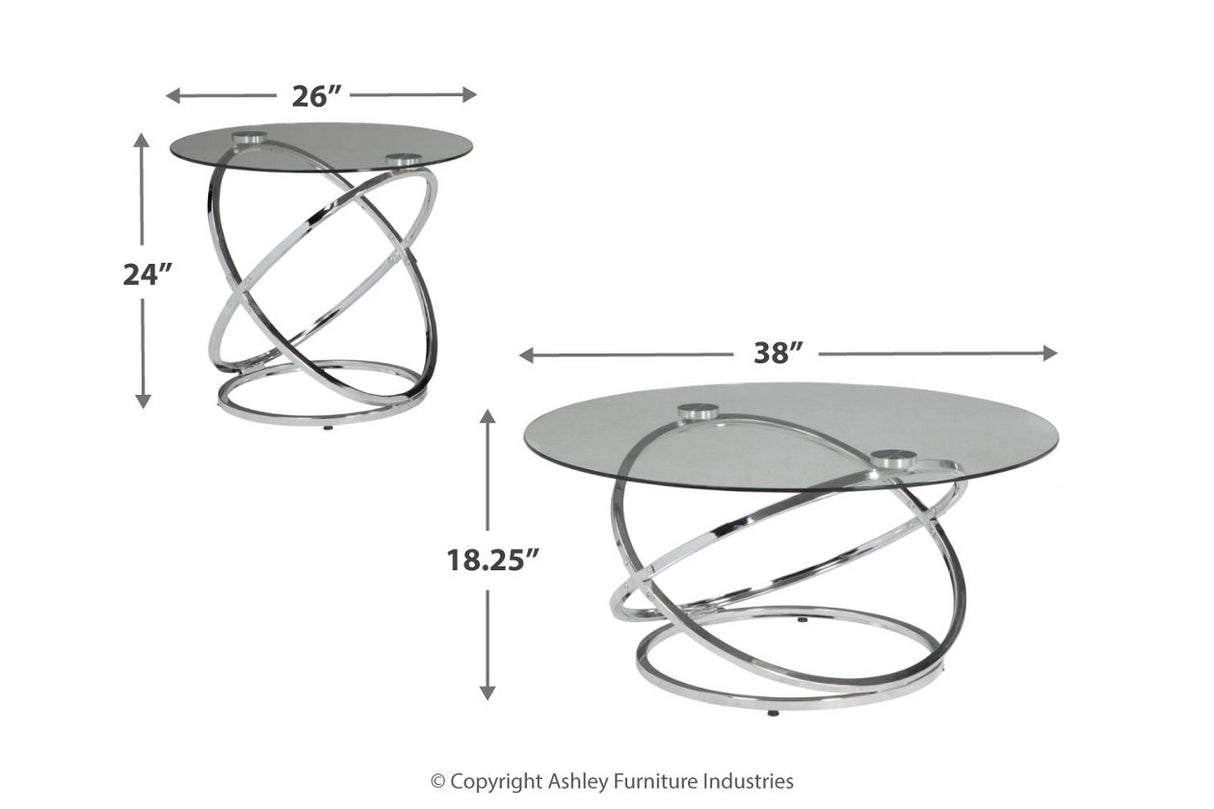 Hollynyx Chrome Finish Table from Ashley - Luna Furniture