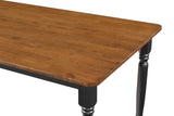 Hollyoak Walnut and Black Farmhouse Rectangular Dining Table with Turned Legs from Coaster - Luna Furniture