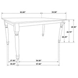 Hollyoak Walnut and Black Farmhouse Rectangular Dining Table with Turned Legs from Coaster - Luna Furniture