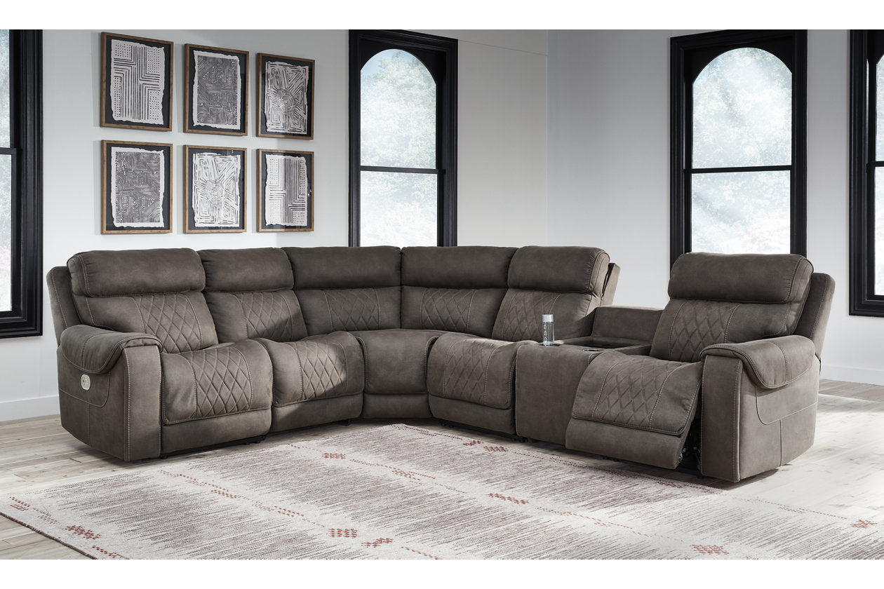 Porkchop GRAY XLサイズ Hoopster Gunmetal 6-Piece Power Reclining Sectional – Luna Furniture