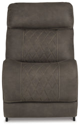 Hoopster Gunmetal Armless Chair from Ashley Furniture - Luna Furniture