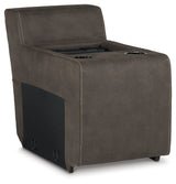 Hoopster Gunmetal Console with Touchscreen from Ashley Furniture - Luna Furniture