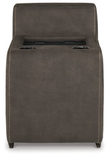 Hoopster Gunmetal Console with Touchscreen from Ashley Furniture - Luna Furniture