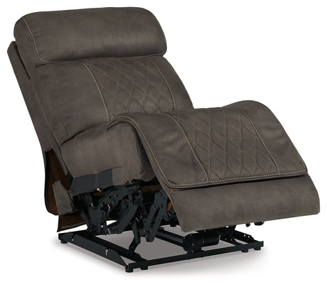 Hoopster Gunmetal Power Armless Recliner from Ashley - Luna Furniture