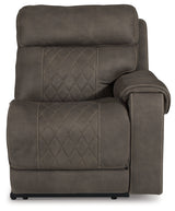 Hoopster Gunmetal Right-Arm Facing Power Recliner from Ashley Furniture - Luna Furniture