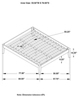 Hounslow Black Full Platform Bed from Coaster - Luna Furniture
