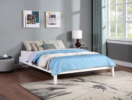 Hounslow White Eastern King Platform Bed from Coaster - Luna Furniture