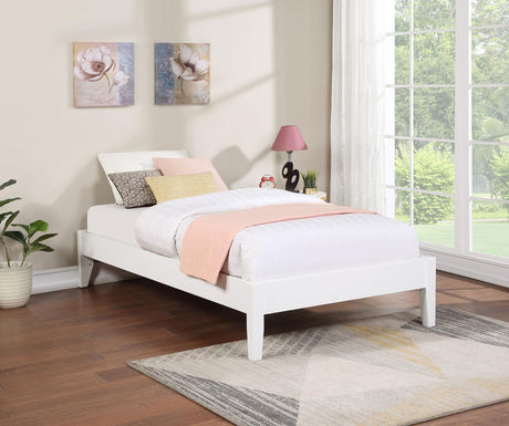 Hounslow White Full Platform Bed from Coaster - Luna Furniture