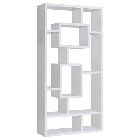 Howie White 10-Shelf Bookcase from Coaster - Luna Furniture