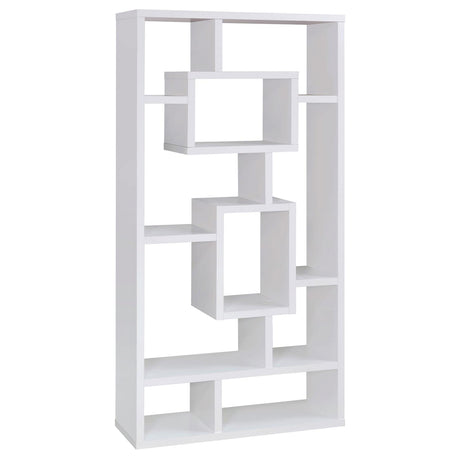 Howie White 10-Shelf Bookcase from Coaster - Luna Furniture