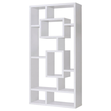 Howie White 10-Shelf Bookcase from Coaster - Luna Furniture