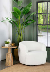 Hudson Natural Upholstered Swivel Chair from Coaster - Luna Furniture