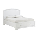 Hudson White Full Storage Platform Bed from Homelegance - Luna Furniture