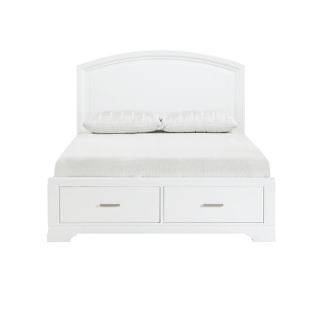 Hudson White King Storage Platform Bed from Homelegance - Luna Furniture