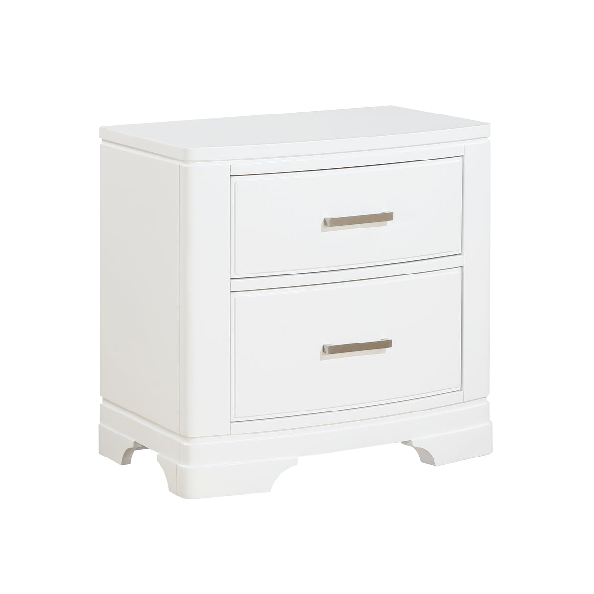 1520WHT-1*4 4-Piece Youth Bedroom Set (Twin Bed, Nightstand, Dresser, Mirror) from Homelegance - Luna Furniture