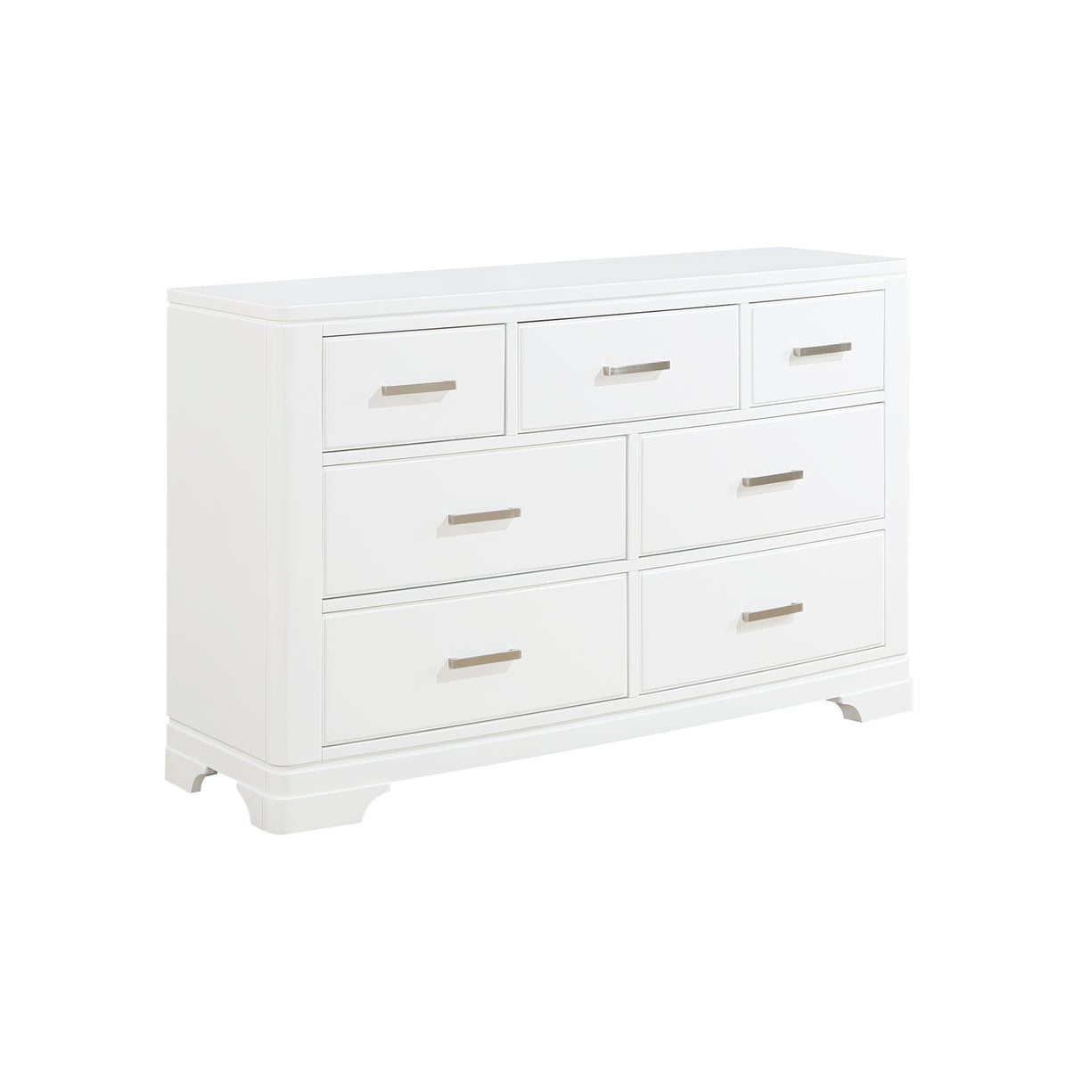 1520WHT-1*4 4-Piece Youth Bedroom Set (Twin Bed, Nightstand, Dresser, Mirror) from Homelegance - Luna Furniture