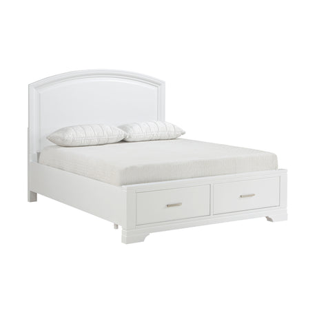 Hudson White Full Storage Platform Bed from Homelegance - Luna Furniture