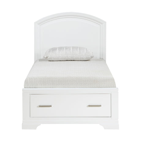 Hudson White Twin Storage Platform Bed from Homelegance - Luna Furniture